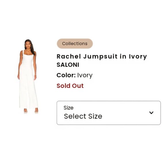 SALONI Rachel Ivory Jumpsuit - Picture 5 of 16